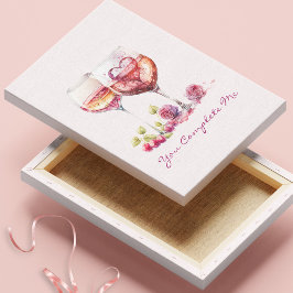 ロマンチックモダンかわいい赤いハートバレンティンズデイギフト キャンバスプリント