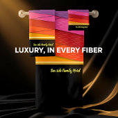 ロマンチックモダンなアートジオメトリ – 黄色のオレンジ色ピンク バスタオルセット