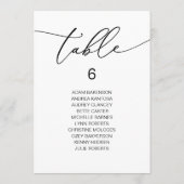 ロマンチックモダンなゲスト座席表カード メニュー (裏面)