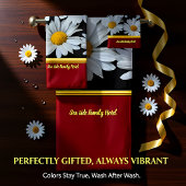 ロマンチックモダンなデイジーテクスチャ.red バスタオルセット