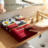 ロマンチックモダンなデイジーテクスチャ.red バスタオルセット