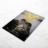 ロマンチックモダンなフォト結婚フォイル 箔招待状 (回転した状態)