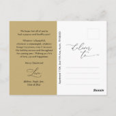 ロマンチックモダンなメリークリスマス家族のはがき ポストカード (裏面)