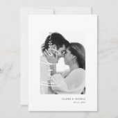 ロマンチックモダンな写真 |シンプルスクリプ結婚ト サンキューカード (正面)