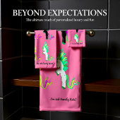 ロマンチックモダンな可愛いユニコーンモノグラム バスタオルセット