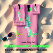 ロマンチックモダンな可愛いユニコーンモノグラム バスタオルセット