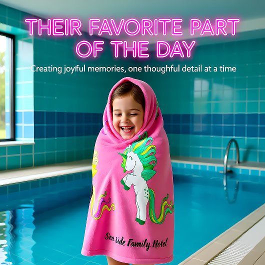 ロマンチックモダンな可愛いユニコーンモノグラム バスタオルセット