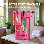 ロマンチックモダンな可愛いユニコーンモノグラム バスタオルセット