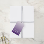 ロマンチックモダンな夏の薄紫グラデーションパープル結婚パープル ギフトタグ (より糸付き)