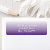 ロマンチックモダンな夏の薄紫グラデーションパープル結婚パープル ラベル (インサイチュ)