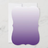 ロマンチックモダンな夏の薄紫グラデーションパープル結婚パープル 招待状 (裏面)