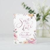 ロマンチックモダンな庭の書道は日付を保存 ポストカード (スタンド正面)