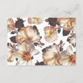 ロマンチックモダンな花のフローラ結婚ズ エンクロージャーカード (裏面)