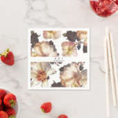 ロマンチックモダンな花のフローラ結婚ズ スタンダードカクテルナプキン (インサイチュ)