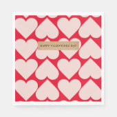 ロマンチックモダンな赤とピンクのハート スタンダードランチョンナプキン (正面)