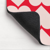 ロマンチックモダンな赤とピンクのハート マウスパッド (コーナー)