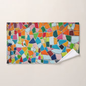 ロマンチックモダンアート幾何学モザイクモノグラム バスタオルセット (ハンドタオル)