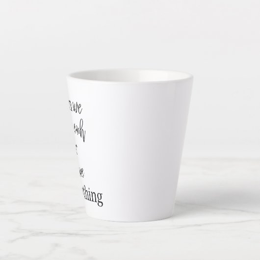 ロマンチックモダンカップル引用文ラブリーギフト カフェラテマグ (正面)