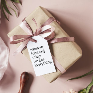 ロマンチックモダンカップル引用文ラブリーギフト ギフトタグ