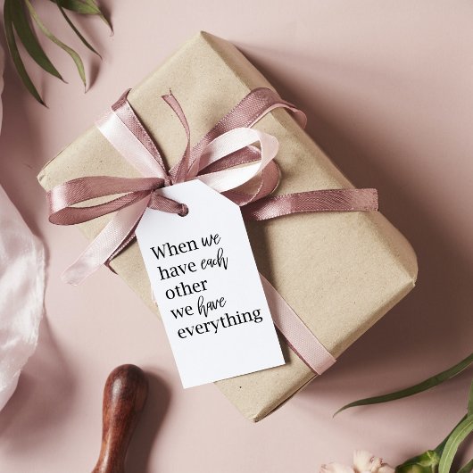 ロマンチックモダンカップル引用文ラブリーギフト ギフトタグ