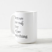 ロマンチックモダンカップル引用文ラブリーギフト コーヒーマグカップ (正面左)