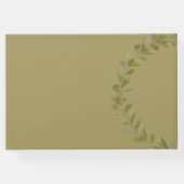 ロマンチックモダングリーンリースウォーターカラーアート ゲストブック (裏面)