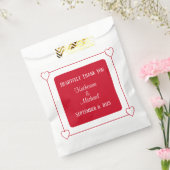 ロマンチックモダンハートレッド結婚ズ フェイバーバッグ (封をした状態)