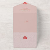 ロマンチックモダンバラ花びらフォトオーバーレイ結婚ズ オールインワン招待状 (外側)