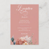 ロマンチックモダンピンクガーデンフローラ披露宴 エンクロージャーカード (正面)