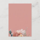 ロマンチックモダンピンクガーデンフローラ披露宴 エンクロージャーカード (裏面)