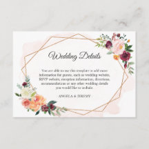 ロマンチックモダンフローラウェディングレセプション詳細