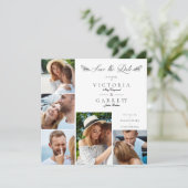 ロマンチックモダンブランチコラージュ5枚の写真カップル セーブザデート (スタンド正面)