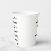 ロマンチックモダンラブリー引用文 紙コップ (右)