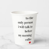 ロマンチックモダンラブリー引用文 紙コップ (正面)