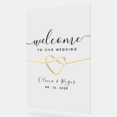 ロマンチックモダン結婚な歓迎 アクリルサイン (傾斜)