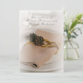 ロマンチックモダン結婚式招待状 招待状 (スタンド正面)