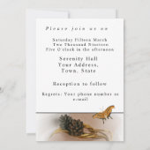 ロマンチックモダン結婚式招待状 招待状 (裏面)