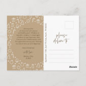 ロマンチックモダン、メリークリスマス家族のフォトポスト ポストカード (裏面)