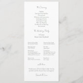 ロマンチックモノグラムのシックイニシャル結婚ズ プログラム (裏面)