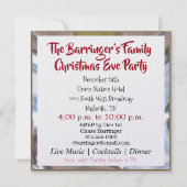 ロマンチックユニークな美しいクリスマス招待状 招待状 (裏面)