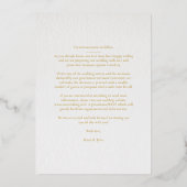 ロマンチックラグジュアリーフローラピンクレッドシェードハート 箔招待状 (裏面)