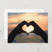 ロマンチックラブギフトホリデーカード シーズンポストカード (正面/裏面)