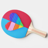ロマンチックラブツインレインボーハート 卓球ラケット (横)