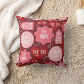 ロマンチックラブノートコラージュ クッション (ブランケット)