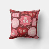 ロマンチックラブノートコラージュ クッション (裏面)