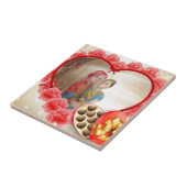 ロマンチックラブハートアートプリント タイル (側面)