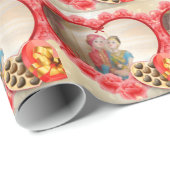 ロマンチックラブハートアートプリント ラッピングペーパー (ロールコーナー)