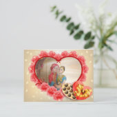 ロマンチックラブハートアートプリント 案内ポストカード (スタンド正面)