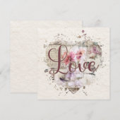 ロマンチックラブハートノートカード ノートカード (正面/裏面)