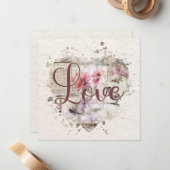 ロマンチックラブハートノートカード ノートカード (正面/裏面インサイチュ)